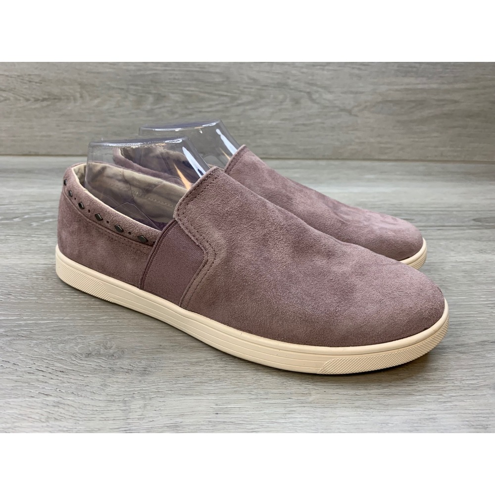 Spenco Siesta Mauve Purple Suede Slip On Sneakers Comfort Shoes Women's 10